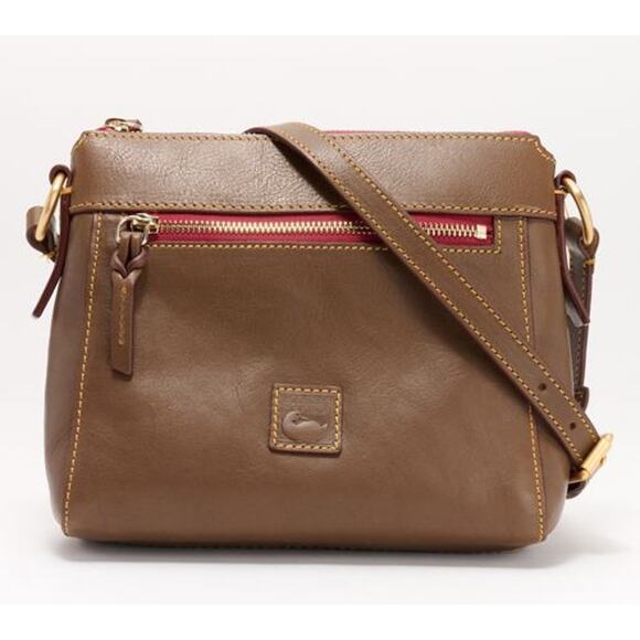 Dooney & Bourke Florentine Leather Allison Crossbody Natural Brown - Picture 15 of 15